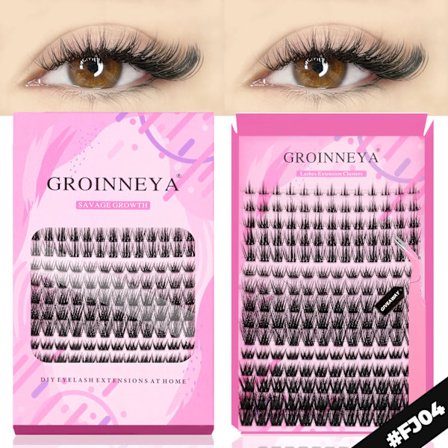 GROINNEYA DIY Ögonfransförlängningskit Individuella Fransar Kluster Faux Mink Ögonfransförlängning Mix set med Franslim och Försegling Makeup