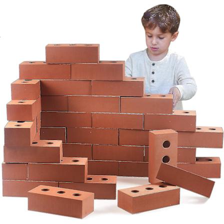 2024 tiilet Rakennusroolipelituote, Elämäntapa 1.6*0.8*0.45cm Teko Leikkimuovilohkot (100