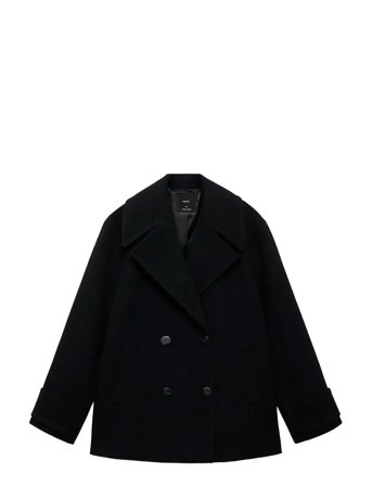 Mango | Double-Breasted Wool-Blend Coat | XS
