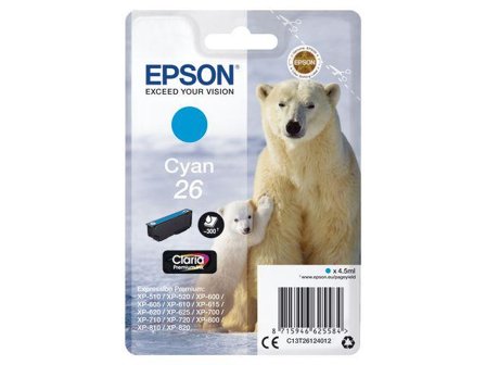 Epson 26 - cyan - original - blekkpatron