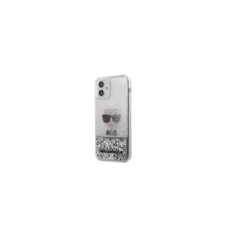 Karl Lagerfeld Liquid Glitter Iconic skal till iPhone 12 mini 5,45'' silver