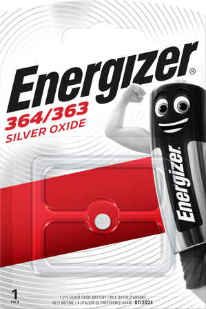 Energizer Silveroxid Knappecellebatteri 364/363, 1,55 V 6,8 x 2 mm, Elfordeling & strømforsyning