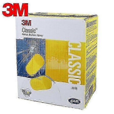 3m Ear Classic Öronproppar - 28db SNR, 50 Par, Gula Hörselskydd