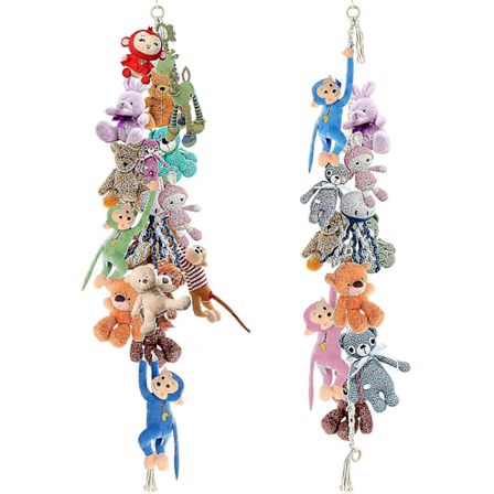 2 Stykker Oppbevaringskjede for Kosedyr Leketøyskjede Organizer Sterk Leketøyoppbevaring LGL