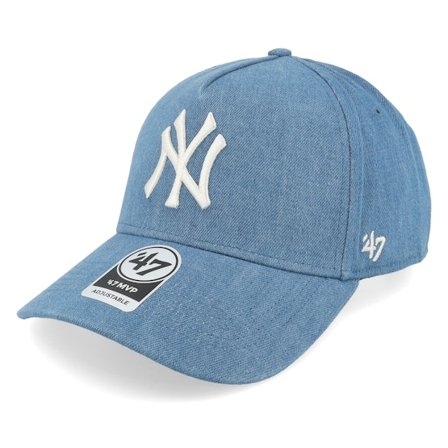 47 Brand - Azul adjustable Gorra - New York Yankees MLB 47 Mvp Dt Cap Timber Blue A-frame Adjustable @ Hatstore