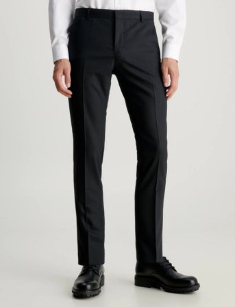 Calvin Klein Stretch Wool Slim Su - Black - 54