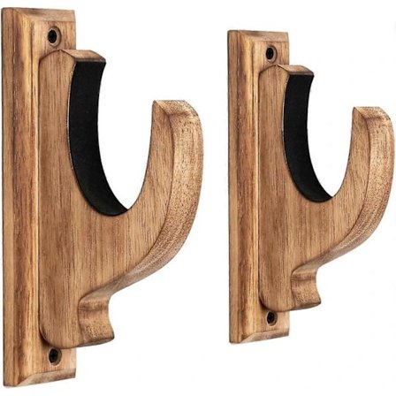 Gevärshållare väggmontering, massivt trä hagelgevär och gevär väggfäste för svärd båge gevär display, vintage gevärshållare, perfekt present till m...