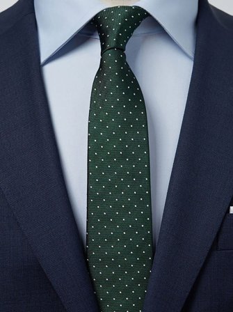 John Henric Men's Green Tie Dot Size 6,5