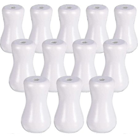 12 stk. træ snor kvast vinduesgardin træ snor kvaster, knopper snor, dråber træk ende kompatibel med persienner eller nuancer (hvid)