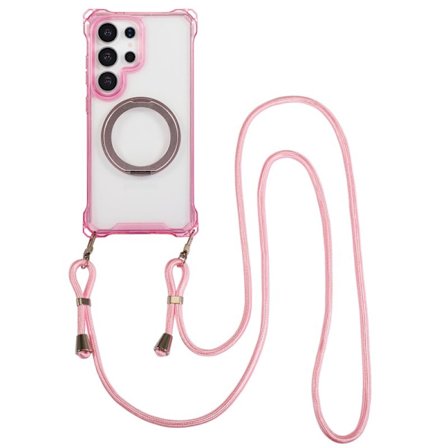 Mobilskal till Samsung Galaxy S26 Ultra Magnetiskt Ställ TPU + PC - Rosa