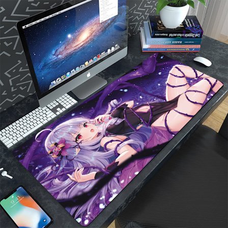 Spel Yuanshen tecknad kontors tangentbord dator skrivbordsunderlägg stor kreativ matta vattentät smutsavvisande förtjockad musmatta,300*800*3mm