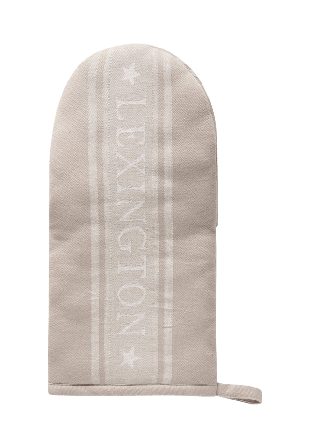 Lexington Icons Org Cotton Jacquard Star Mitten Kökstextil Beige ONESIZE