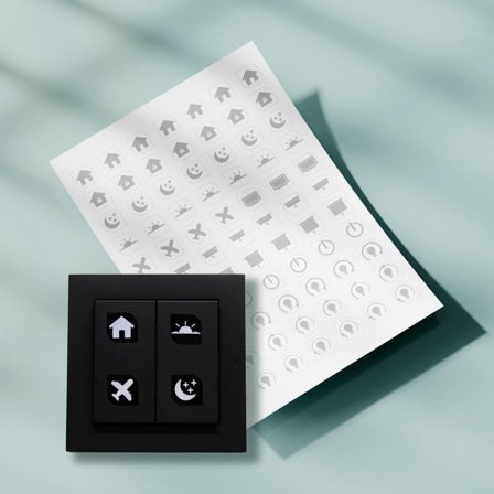 InTin Klistremerker til modusbrytere