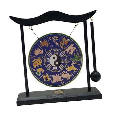 Mini Gong Messing Gong Gong Ornament Kontor Skrivebord Dekorasjon Husholdningsstil F