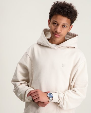 Lyle & Scott Heavy Weight Drop Shoulder Hoodie Beige Huvtröjor/Hoodies Kille - Kids Brand Store