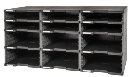 EXACOMPTA Blankettfack Modulodoc 12 fack grå - Lyreco - Kontorsmaterial - Till skrivbordet - Blankettfack och Boxar