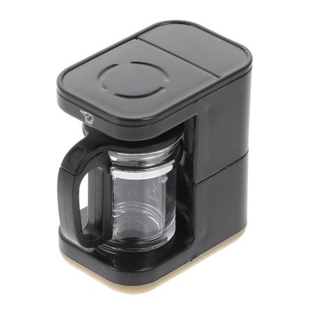 Leksakskaffemaskin för barn, Miniatyrkaffebryggare, Leksakskaffemaskin, Lekset för barn, Apparatleksaker Black 2.2x3.5cm