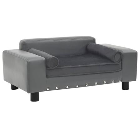 Vidaxl Hundsoffa Grå 81x43x31 Cm Plysch Och Konstläder Grå
