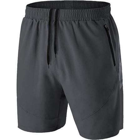 Sportshorts För Män, Snabbtorkande Lättviktare Med Dragkedjefickor