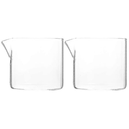2 st Små Mjölkkannor i Glas Kaffekoppar Mjölkkoppar i Glas - Yvan
