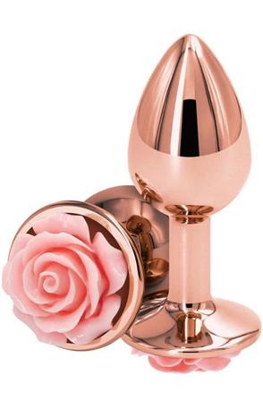 NS Novelties Rose Buttplug Small Pink Analplugg metall - Blushme.se