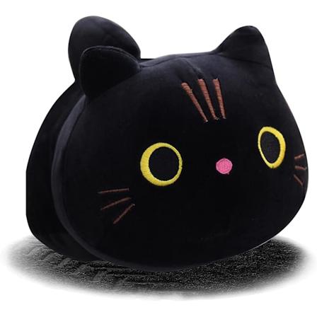 9,8" Musta Kissa Pehmolelu Kawaii Kissan Tyyny Musta Kissa T ytetty El in Plushies S p t Py re t Silm t Kissavauvan Pehmolelu Nuken Leikki Yst v lle 