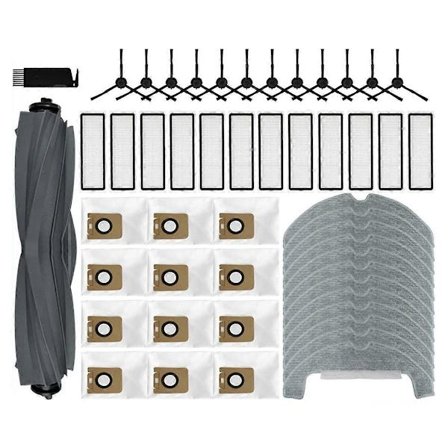 For D10S Plus Robot Støvsuger Hovedsidebørste Moppeklut Rag Hepa Filter Støvpose Tilbehør S