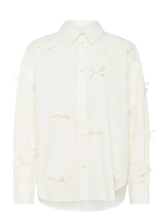 Sljoa Bow Shirt White Soaked In Luxury