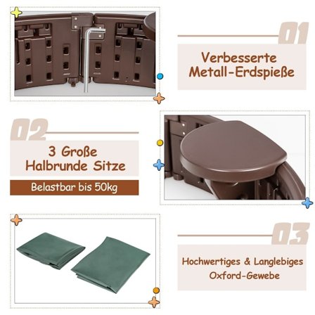 Sandlåda 120 cm Stor rund sandlåda 120 x 120 x 21 cm brun