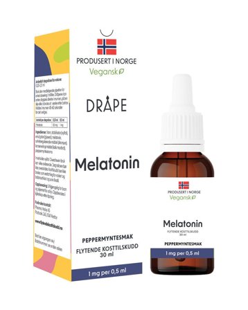 Dråpe vegansk melatonin peppermynte 30 ml