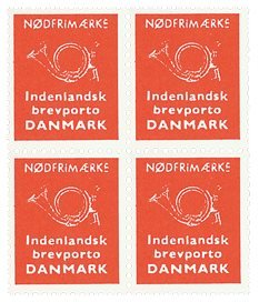 Danmark Nødfrimærke 4-blok