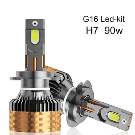 H7 90w 6500 lumen G16 Canbus led kit 6000k 2-pack Helljus