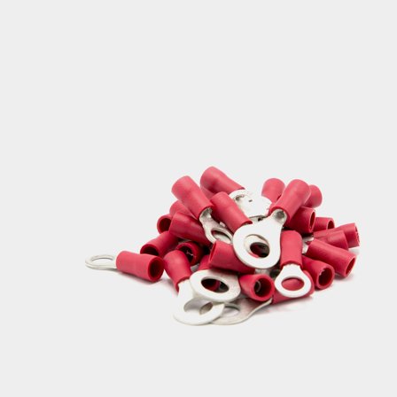 Terminales de anillo Oceanflex, Ø8.4 mm, para cable 0.5 - 1.5 mm², paquete de 50, rojo