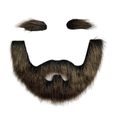 Falsk bart og øyenbrynsett Selvklebende falsk skjegg Kostyme Tilbehør Cosplay Prop Kompatibel med Maskerade Teater Scene-Perfekt