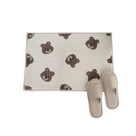 Miljøvennlig PVC Baderomsmatte Antiskli Myk Gulvmatte Liten Bjørn 40x60cm
