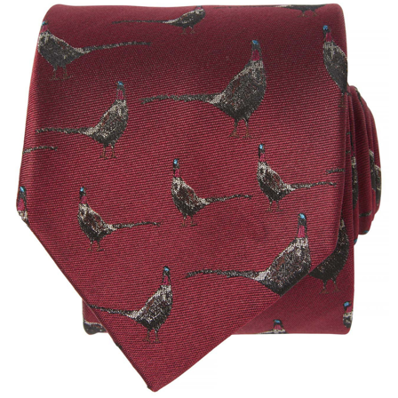 Chevalier Dixter Silk Tie Fox Red Pheasant