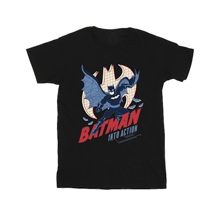 DC Comics Boys Batman Into Action T-shirt 12-13 år Svart