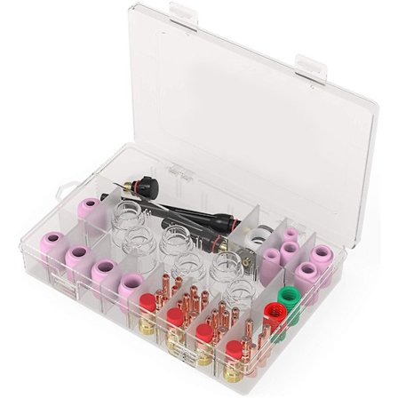 71 kpl TIG-polttimen kaasulinssi 12 lasisarjaa -17/18/26 TIG-hitsauslisävarustesetti