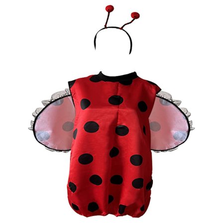 Vuxna barn Cosplay Kostymer Halloween Bee Ladybug Kostymer Röd