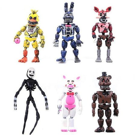6 Pcs/set Anime Figure Five Night At Freddy Fnaf Bear Pvc Model Action Figure Freddy Toys For Children Birthday Gifts Hot Toys