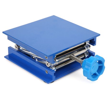 100 x 100 mm blå galvaniserad laboratorie lyftplattform stativ, saxlyft