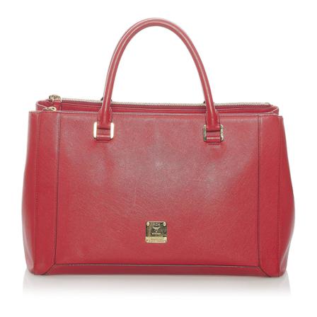 MCM Pre-owned, Pre-owned Handbag Rood, Dames, Maat:ONE Size