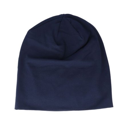 Beechfield - Blå traditionalbeanie Beanie - Hemsedal Cotton Slouch French Navy Beanie @ Hatstore