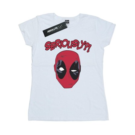Marvel Womens/Ladies Deadpool Seriously Cotton T-Shirt L Vit