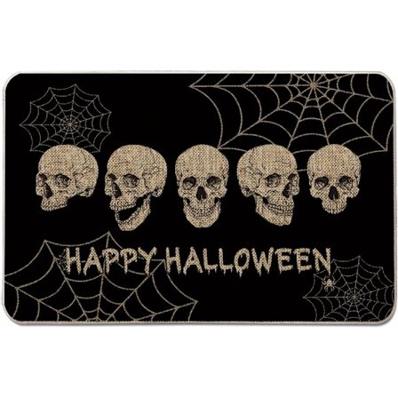 Halloween-ovimatto pääkallolla (40*60cm) Luuranko Halloween-matot Maalaistalon sisustus Kodin keittiön lattiamatot