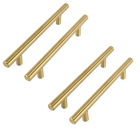 /#/Børstet messing møbelgreb Håndtag Centerafstand 192mm,Sæt o/#/