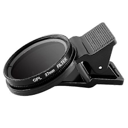 Ultratank Clip-on Cpl Telefonlinse Kamera Cirkulær Polarisator Neutral Density Filter 37mm Linse Kameralinse (sort)