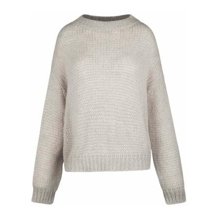 Roberto Collina, Round-neck Knitwear Grijs, Dames, Maat:S