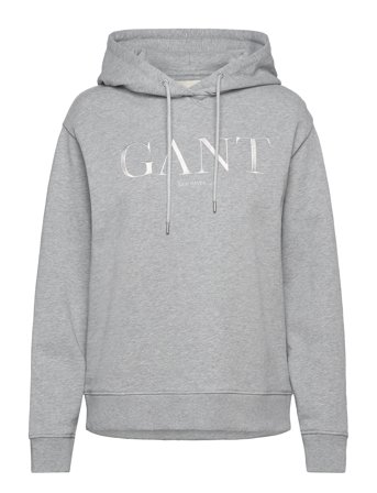 GANT Tonal Graphic Hoodie - Grey - L