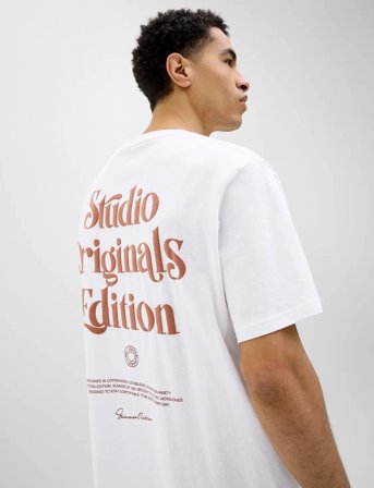 Jack & Jones Joracapulco Type Tee Ss Crew Neck - White - S